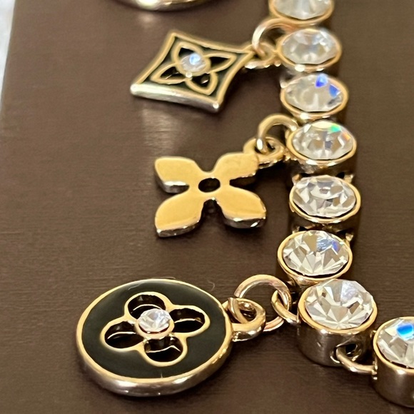 Louis Vuitton Gold Tone Crystal Bracelet - Picture 4 of 10